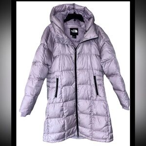 The North Face Women's Puffer Metropolis Parka Down Coat Lavender Lg Hood